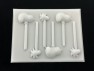 589sp Pudgy Beagle Dog Face and Bird Chocolate or Hard Candy Lollipop Mold